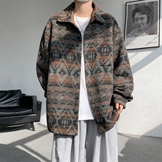8XL-M春秋季民族风大码男装复古衬衫男款休闲上衣服CS29001P68，男装衬衫，电商B312