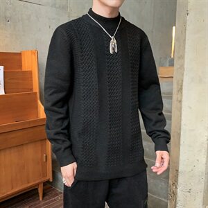冬季新款半高领毛衣男韩版潮流针织衫加厚保暖打底线衣DS515T图片