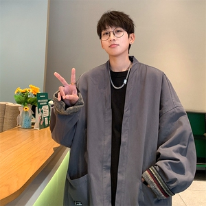 8XL-M 特大码夹克男新中式道袍双面穿风夹克外套男JK1308P118图片