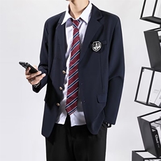 四件套班服领带衬衫长裤休闲西装套装2024秋冬ins外套W6113-P113，男装西服套装，星座412-2