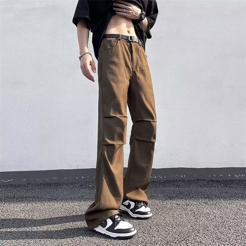 时尚休闲小西裤男美式潮牌垂感宽松直筒炸街高级感BK302-P40,男装休闲裤,星座1109-3