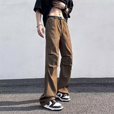 时尚休闲小西裤男美式潮牌垂感宽松直筒炸街高级感BK302-P40，男装休闲裤，星座1109-3