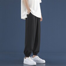 2023夏季薄款休闲裤男士冰丝新款韩版潮九分束脚裤2027-特批20,男装休闲裤,星座718-1
