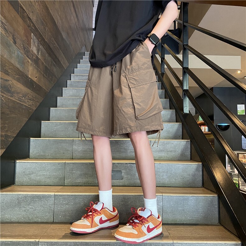 INS夏季新款工装口袋宽松休闲冰丝五分裤B315-K24088-特p25控48,男装牛仔裤,电商B315