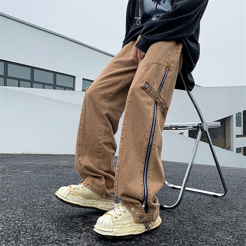 牛仔裤男美式vibe裤子ins高街潮牌欧美直筒修身工装裤N09906-P50,男装牛仔裤,星座308B-2