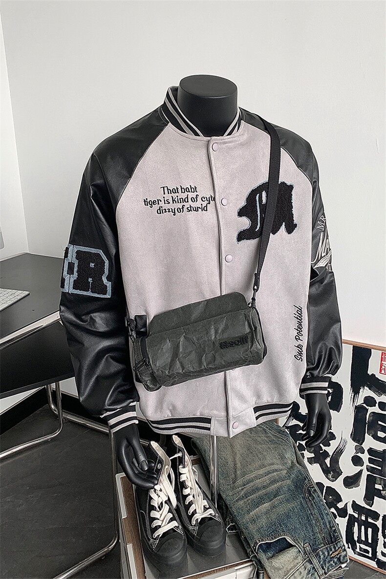 撞色拼接夹克男秋冬美式宽松休闲棒球服外套XZ514-2-24233-P128,男装夹克,星座514-2(原B239)