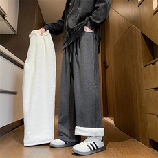 8XL-M特大码工装加绒裤男纯色宽松裤卫裤休闲基础款K995P65，男装休闲裤，电商D206-1