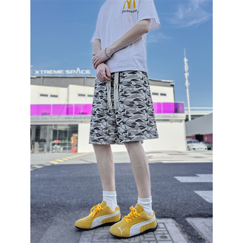 DK50001-P20短裤男女夏季新款休闲冰丝沙滩中裤宽松百搭五分裤,男装牛仔裤,电商A178
