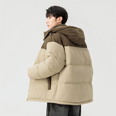 棉服撞色拼接灯芯绒外套男生冬季棉衣情侣装棉袄子M810-P85，男装棉衣，星座308B-2