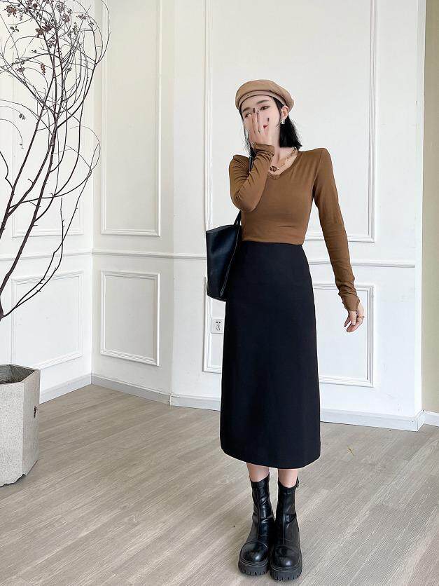 时尚V领袖口链条装饰打底衫，其它，Balance Studio