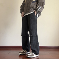休闲裤男冰丝四面弹宽松纯色透气直筒速干裤DSA157B-K9813-特P35，男装休闲裤，电商A157B