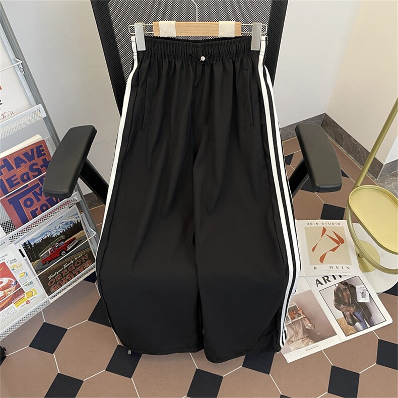 高品质夏男裤速干裤三条杠条纹抽绳束脚长裤h899P45,男装休闲裤,星座1013-1