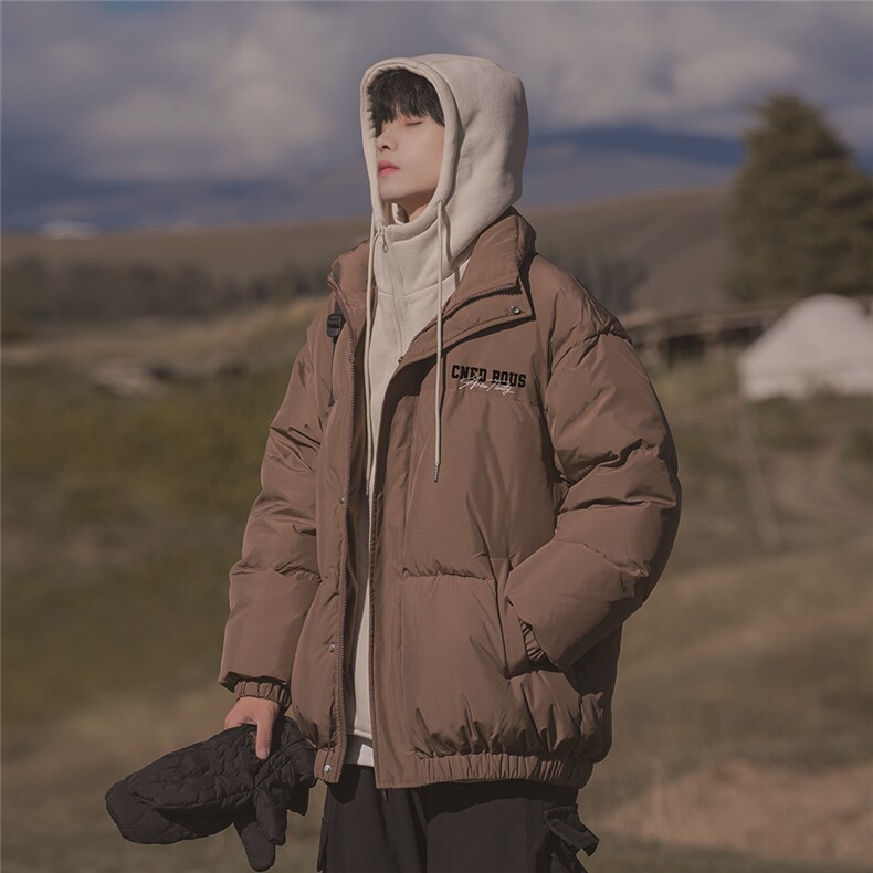 港风山系23冬季宽松字母印花潮流棉服外套MY6470P115控158,男装棉衣,电商A268A