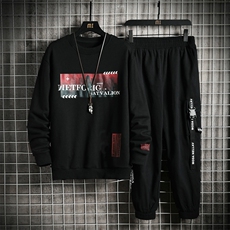 新款春秋男士卫衣ins潮流百搭宽松秋装两件套套装DS988T，男装卫衣，电商A102