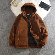 大码加厚摇粒绒羽绒服卫衣90白鸭绒宽松男女连帽外套夹克Y58P110，男装夹克，星座210