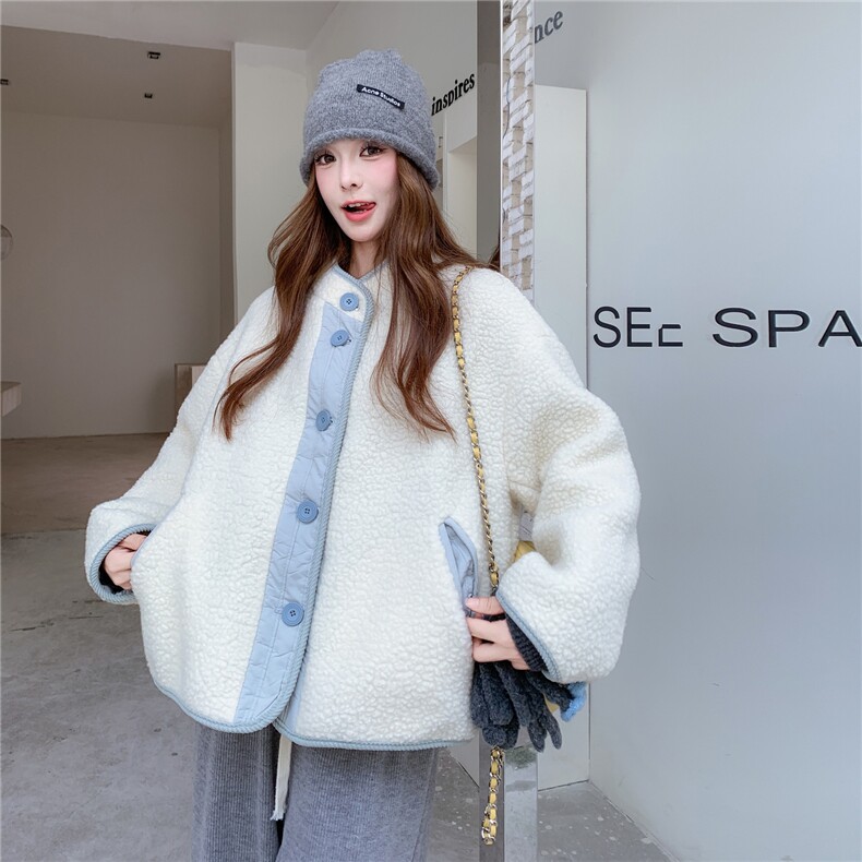 新款双面穿皮毛一体外套2D035-25106P185K278,女装短外套,2D035