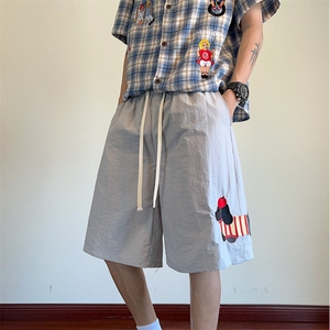 2025夏季新款美式腊肠狗沙滩裤宽松短裤B315-K25756-特p25控48图片