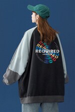 ！春季新品百搭印花拼接撞色宽松夹克棒球外套G411P65控88，男装夹克，A247A