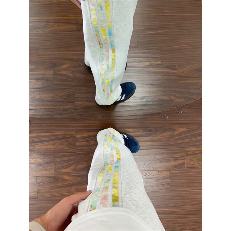 彩色花卉三条杠卫裤休闲裤ZK0421-特批30,男装休闲裤,星座313A(原308A-2)