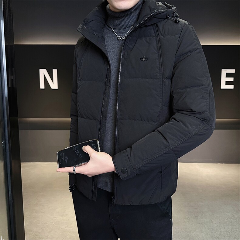 标50绒 店主风新款男士连帽可拆卸羽绒服短款外套B338-808-P185图片