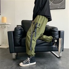 潮街舞拉链显瘦大码哈伦运动休闲夏款嘻哈工装裤现货K1103-P35，男装休闲裤，星座512-4