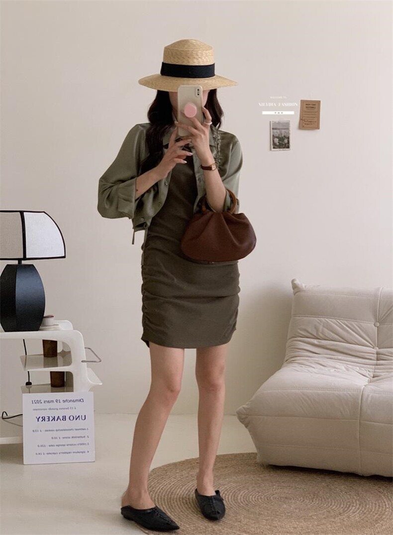 香丽迪网红chic高级感丝滑醋酸外披两件套,女装其它,香丽迪1