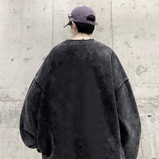 直播品质500克重磅美式做旧水洗卫衣H1313-常规特P45-加绒特P55，男装卫衣，电商A486