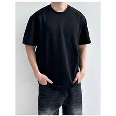 美式解构拼接t恤男夏季小领口正肩短袖cleanfit半袖WLT533-P35，男装T恤，星座1008