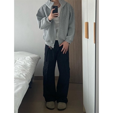 【有货】WW01CC-特P50解构连帽卫衣男廓形拉链开衫外套，男装卫衣，星座1007（原301D）