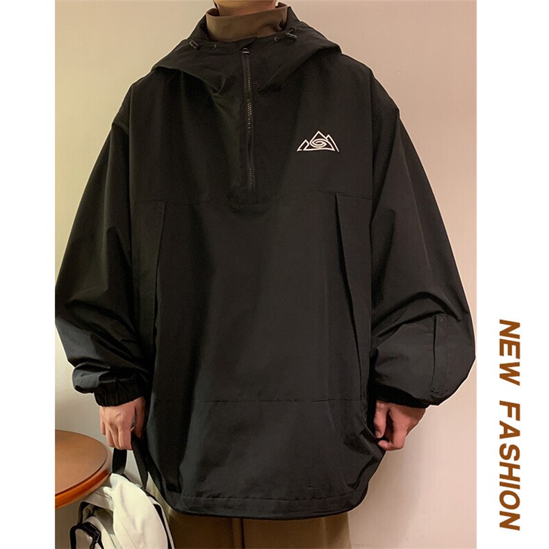 冬新潮单板防水防风滑雪服男大码加绒内里中性风套头外套M79-P120,男装棉衣,电商A001