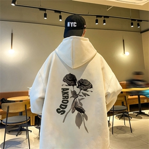 23/秋季360G麂皮绒印花宽松休闲连帽卫衣JWY3267 P50控69图片
