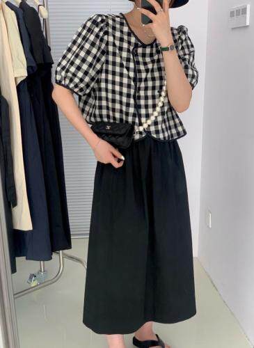 韩系格子小上衣，女装，inner ego