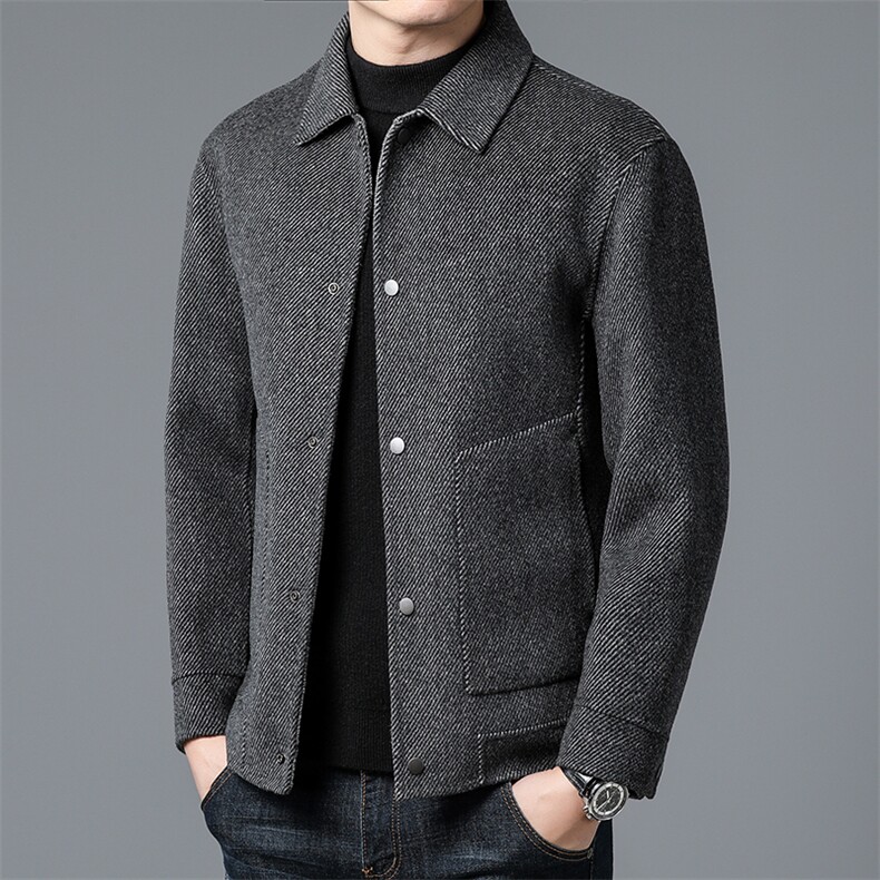 M7612-78钱塘2020-2新款男士秋冬时尚休闲百搭短款呢子外套P328,男装毛呢大衣,钱塘207-2