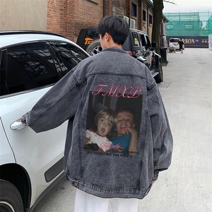 复古水洗牛仔外套男春季美式高街oversize潮牌工装夹克JK1047-P88图片