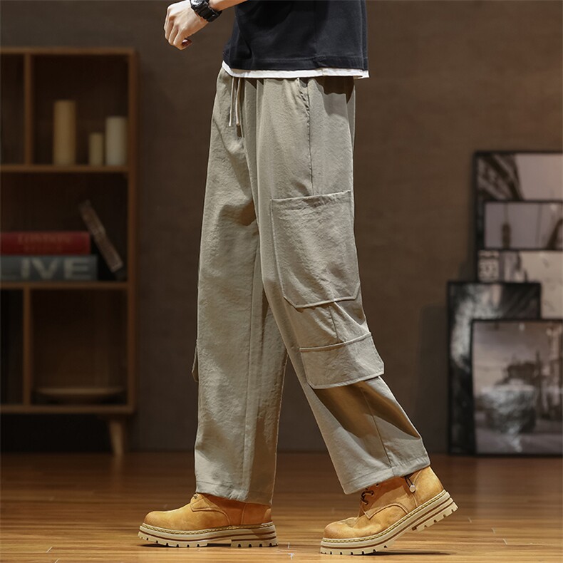 潮流前线日系潮牌夏季新款男士设计感宽松休闲裤CK2319-P45,男装休闲裤,星座717