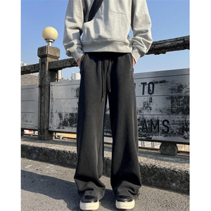 2025春季新款潮流水洗复古宽松休闲卫裤B315-K25676-特p42控78图片