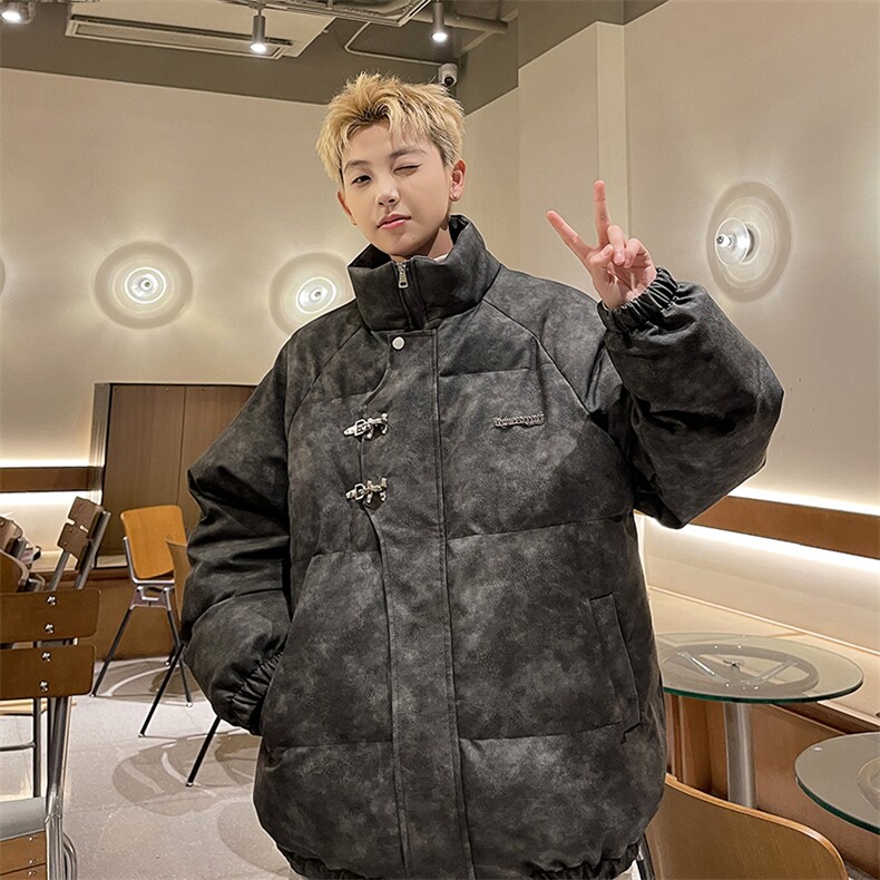 冬季PU皮衣飞机扣棉服外套棉衣M1603P100直播,男装皮衣,星座1904A-1