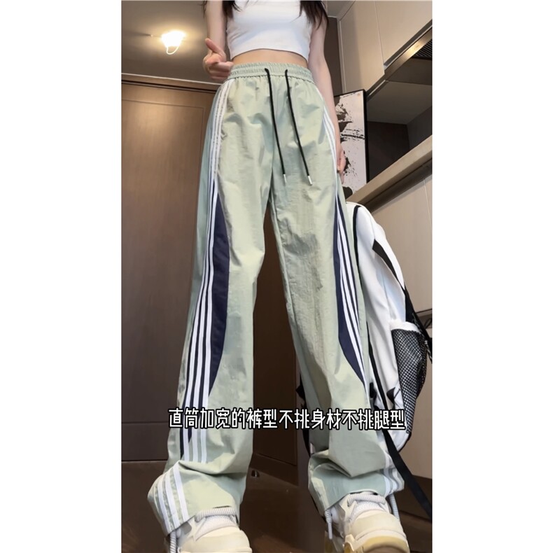 抖音品质夏季速干伞兵裤三条杠宽松休闲裤B315-K24160-特p30控58图片