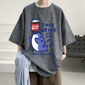 风复古亚麻短袖男棉麻t恤男半袖 ZT71450-P35图片