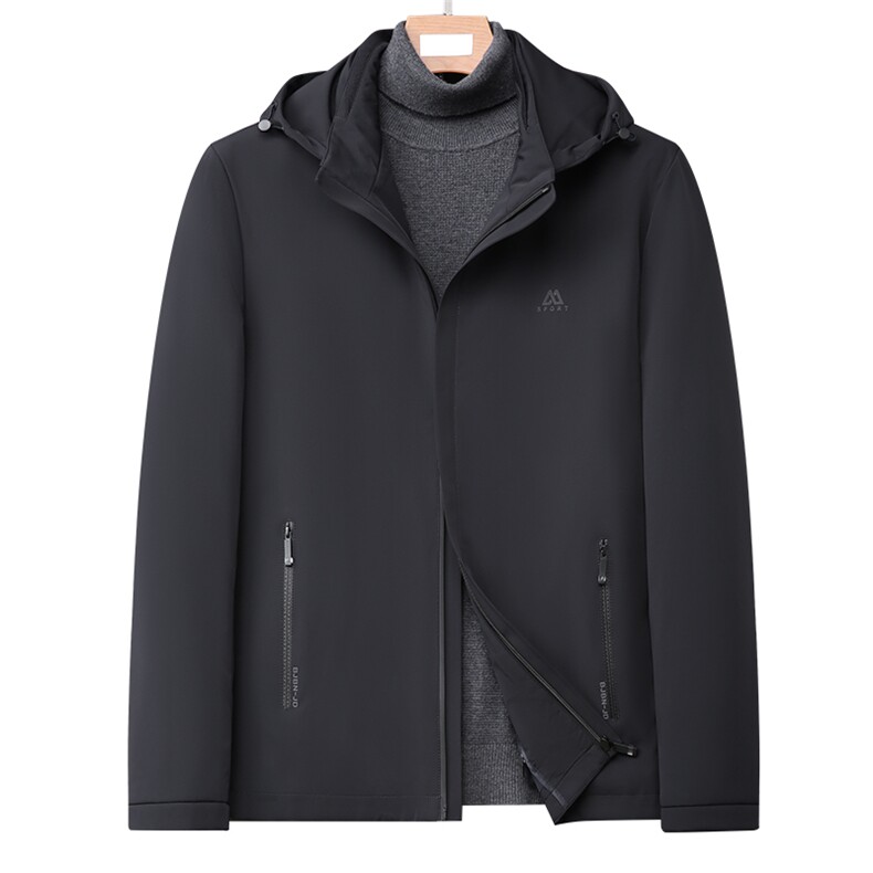 中年脱卸帽羽绒服可脱卸内胆冬季中年保暖外套男GSNA9988-P335图片