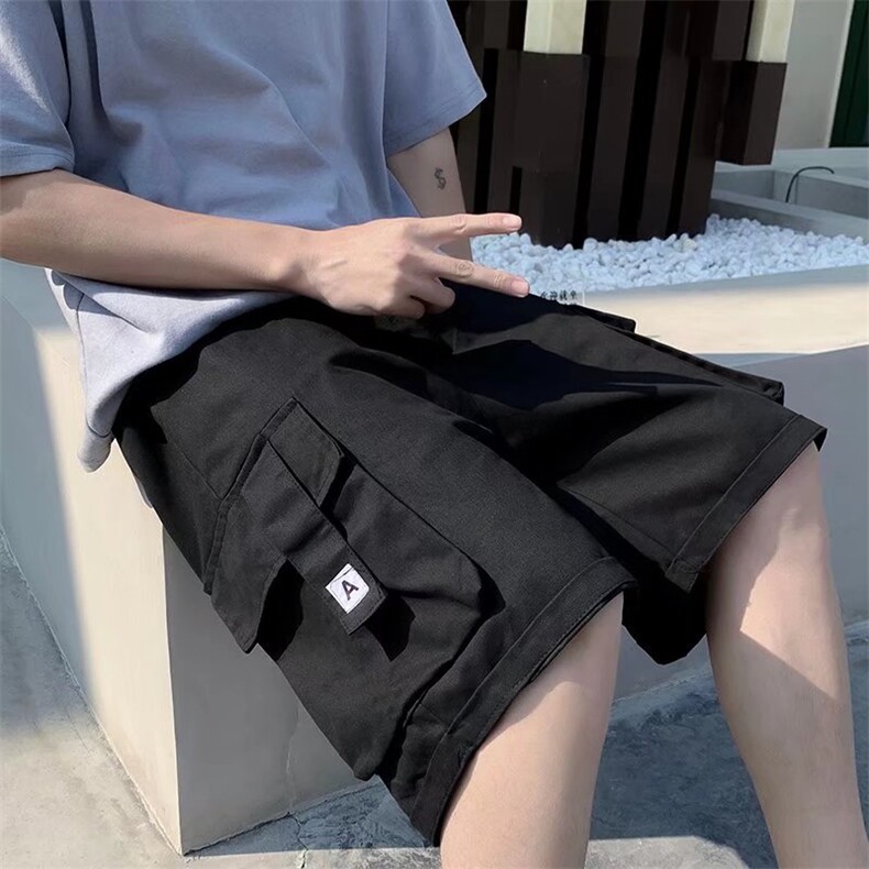 港风宽松休闲夏季工装短裤百搭潮流男ins潮牌五分裤K2481-P26,男装休闲裤,星座512-2
