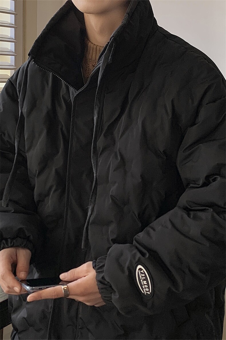 定制面料棉衣男港风半高领棉服男外套男8707P125控168,男装棉衣,星座226-1