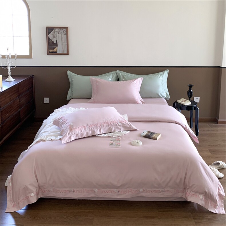 2023新款60支长绒棉盛夏系列四件套，床品套件，一起卖家纺