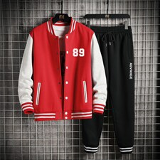 2025秋季新款棒球服卫衣套装运动班服潮XZ102A-4-8674-P95，男装休闲套装，星座211-2