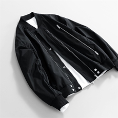 棒球领宽松夹克男DSA157B-J220-P60，男装夹克，电商A157B