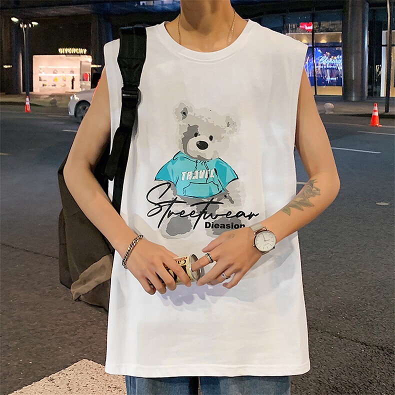 夏季港风宽松青少年休闲背心TC1116-P25,男装T恤,星座717