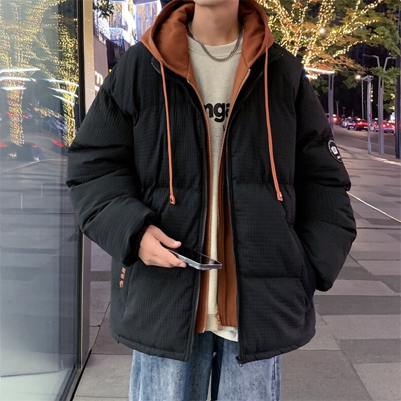 假两件棉服男士2024年新款青少年加厚棉衣服冬装外套M0778-P120,男装棉衣,星座308B-2
