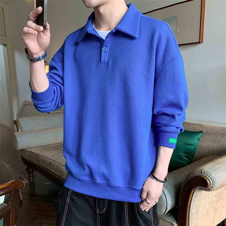秋季新款卫衣店主风翻领套头落肩长袖上衣VE55131-P34控58,男装卫衣,星座717