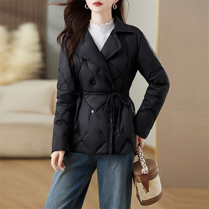羽绒服女2023新款髦时尚翻领羽绒服图片