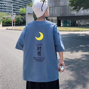 DX17047-P20 纯棉短袖t恤男大码半袖打底衫宽松体恤衫 港风图片